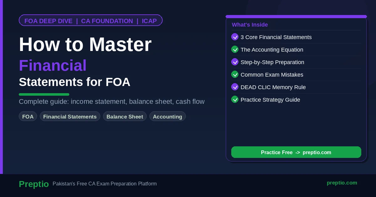 How to Master Financial Statements for FOA - Complete Guide for CA Foundation Students