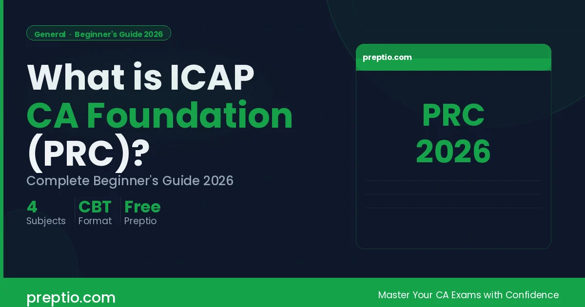 What is ICAP CA Foundation (PRC)? Complete Beginner's Guide 2026