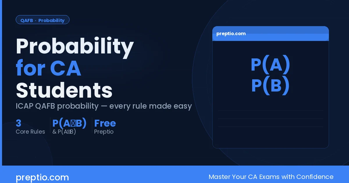 Probability for CA Students — ICAP QAFB Made Easy