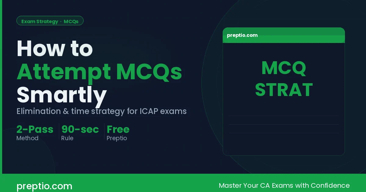 How to Attempt MCQs Smartly — Elimination & Time Strategy for ICAP