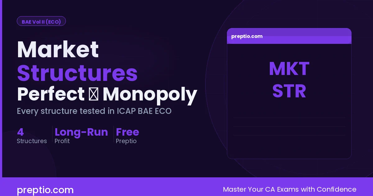 Market Structures — Perfect Competition to Monopoly for ICAP BAE